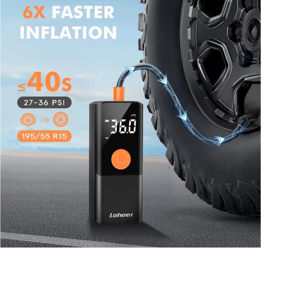 Compact Tire Inflator with Digital Display - Picture 3 of 8